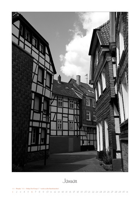Kalender immerwährend „Hattingen – Die Altstadt kontrastreich" Kalender immerwährend „Hattingen – Die Altstadt kontrastreich"